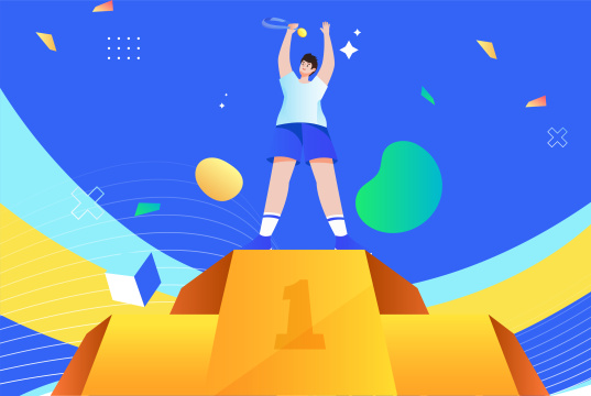 运动会夺冠插画