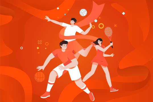 国家运动比赛插画