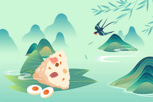 国风端午粽子插画