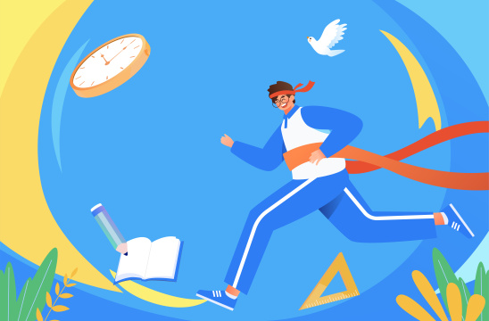 学生高考冲刺插画