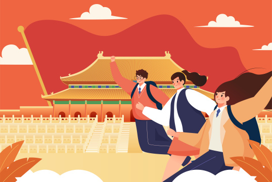 五四青年节节日插画