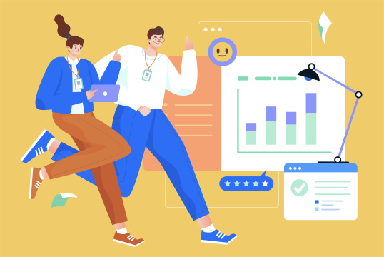 青年职场白领插画