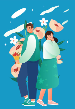 情人节人物插画