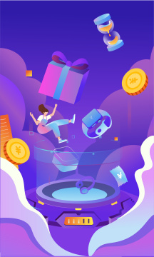 科技感数码电商插画