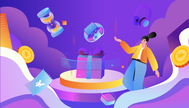 电商数码横版插画