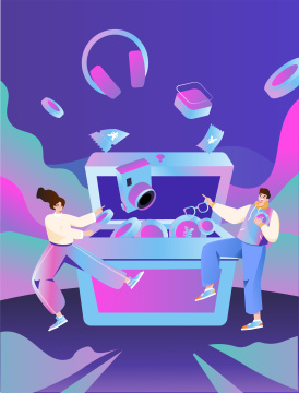 数码产品福利插画