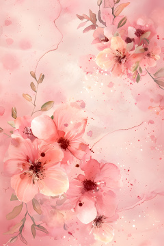 粉红色花朵背景粉红色花朵