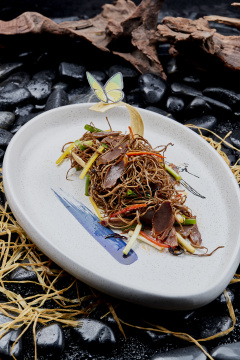 茶树菇小炒鸡胗片