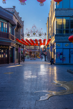 北京前门大街鲜鱼口老字号美食街