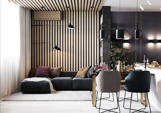 客餐厅-在有限的餐厅空间里，实现高效收纳是对空间尺度的精准把控，经典的设计，选择经典的家具，让自然光充分洒进厨房，让烹饪成为享受，让家不仅是一个居住的空间，更是生活的艺术馆。