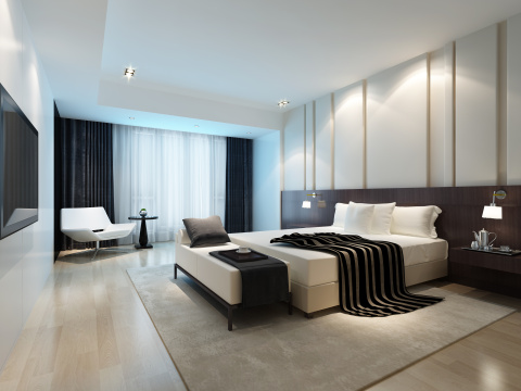 卧室-家居设计中的重要部分，它不仅关乎睡眠环境的舒适度，还影响着心理感受和生活质量。一个精心设计的卧室能够提供宁静、温馨的氛围，同时满足功能性和美观性的需求。