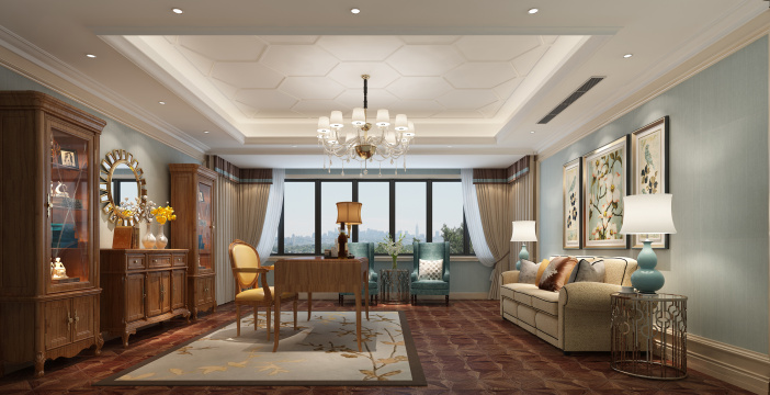 书房：好设计+好材质，打造高颜值实力派。家中独享的「图书馆」，打造赏心悦目的书房空间，书籍藏品整齐陈列，一览无遗，轻松取放。书房与卧室一同属于静区，随着时代以及生活方式的变化，现在更加重视社交需求和及家庭互动。