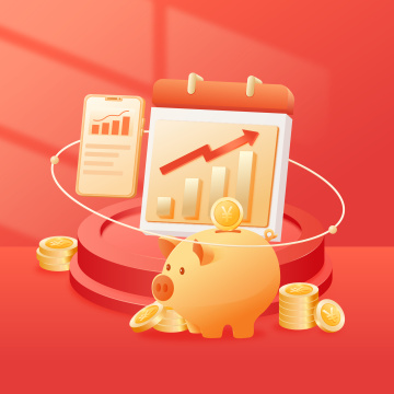 金融理财网络银行投资矢量插画海报