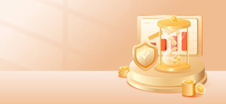 金融理财网络银行投资矢量插画海报