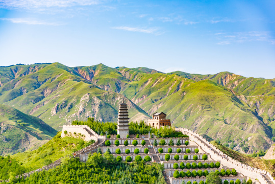 山西省忻州市代县雁门关夏日晴天午后