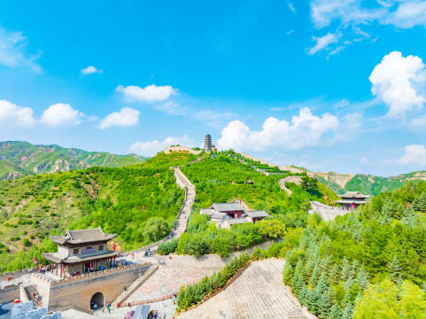 西省忻州市代县雁门关夏日晴天