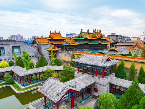 山西晋城介休市后土庙古建筑