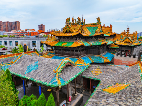 山西晋城介休市后土庙古建筑