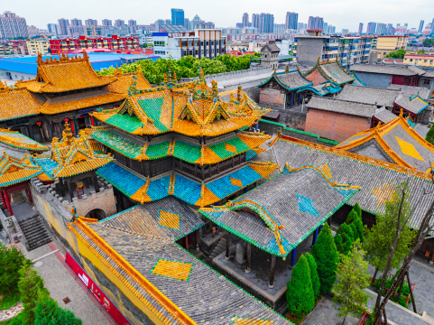 山西晋城介休市后土庙古建筑