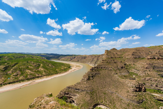 山西吕梁石楼县天下黄河第一湾