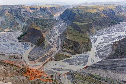 中国新疆塔城安集海大峡谷壮阔景观