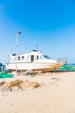 中国广东惠州惠东双月湾晴天海岸线