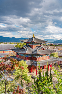 中国云南丽江大研古镇里的木府