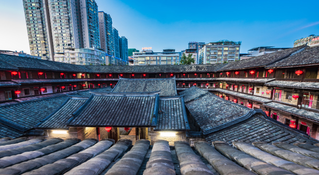 广东梅州客家土楼泰安楼