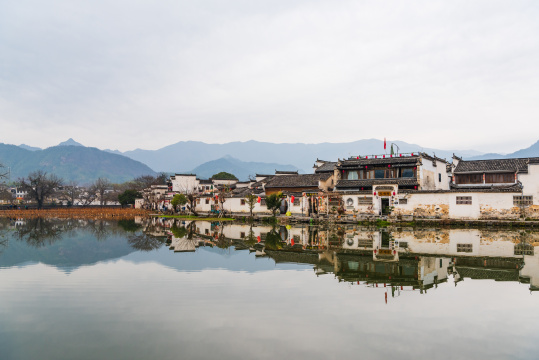 中国安徽黟县宏村月沼冬季风光