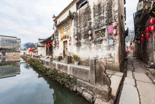 中国安徽黟县宏村月沼冬季风光