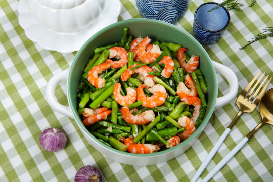 芦笋炒虾仁