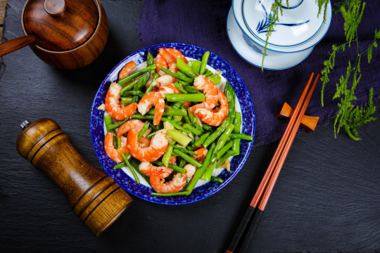 芦笋炒虾仁