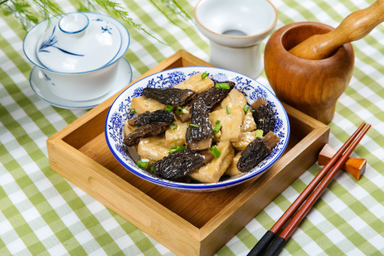羊肚菌烧豆腐