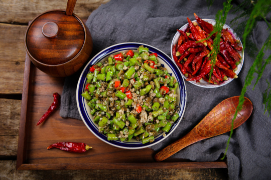 芽菜肉沫炒豆角