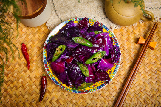 炒紫甘蓝