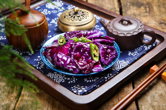 炒紫甘蓝