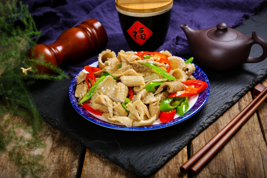 双椒炒牛脆肚
