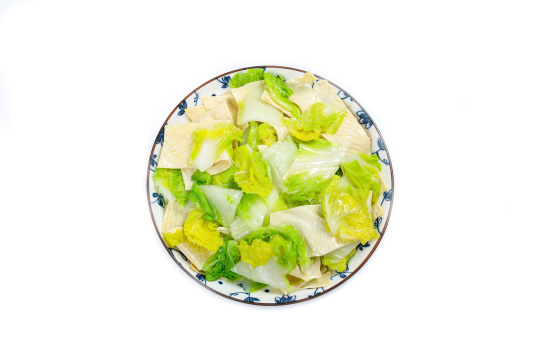 白菜炒豆腐皮