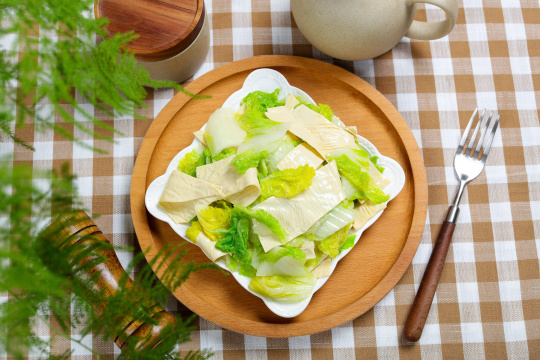 白菜炒豆腐皮