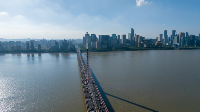 航拍杭州西兴大桥