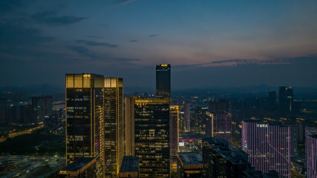 杭州未来科技城夜景