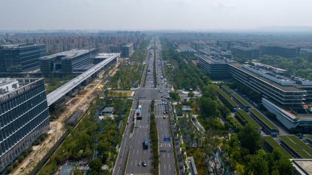 航拍文一西路海创园阿里巴巴