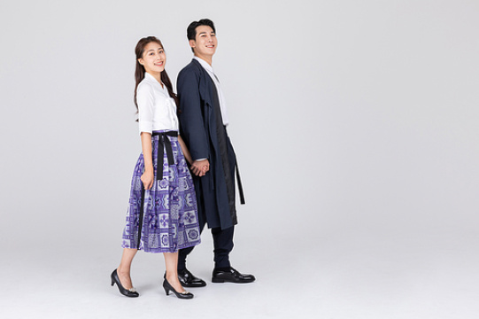 秋夕购物_步行照片图像 