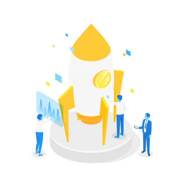 创业独角兽场景分析企业图表业务等距矢量图像系列 