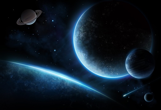 宇宙太空中的行星