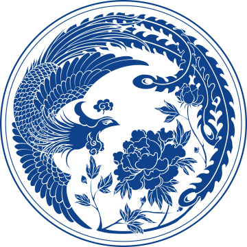 凤穿牡丹中国纹样插画