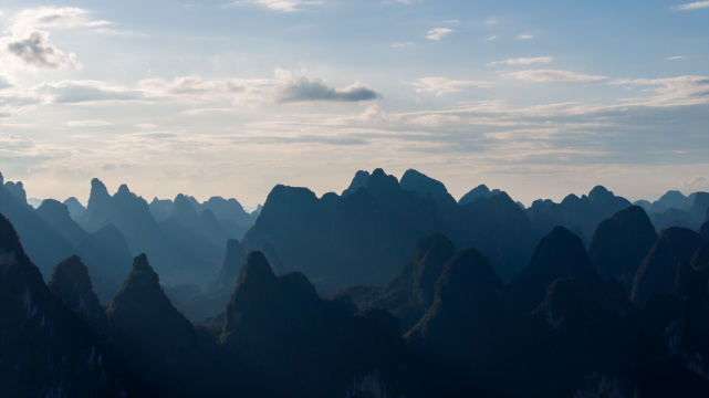 广西桂林山水水墨画 桂林山水甲天下