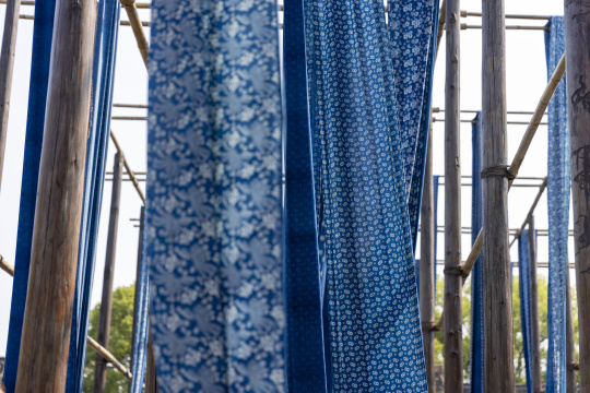 染坊 布料 染布 晒布传统工艺 非遗文化