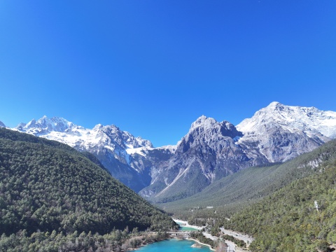 云南丽江玉龙雪山蓝月谷