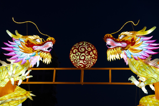 龙年花灯龙灯双龙戏珠